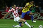 Ronaldinho strålede ikke helt som sædvanligt i kampen mod Kroatien, men Brasilien vandt 1-0. - Foto: AP 