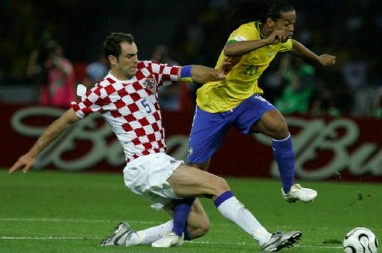 Ronaldinho strålede ikke helt som sædvanligt i kampen mod Kroatien, men Brasilien vandt 1-0. - Foto: AP 