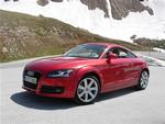 Den nye Audi TT, her næsten på toppen af Gross Glockner-passet i Østrig. Foto: Allan Graubæk 