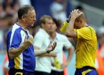 Lars Lagerbäck fik ikke nok ud af store stjerner som Fredrik Ljungberg (t.h.). - Foto: AP. 