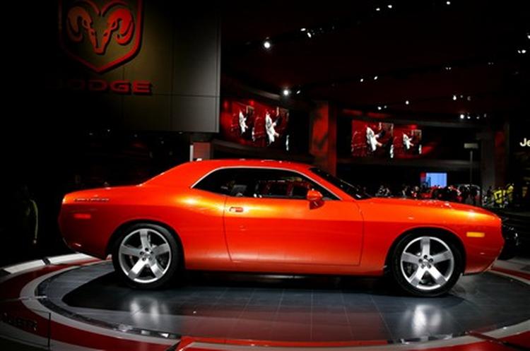 Dodge Challenger blev vist som konceptbil på dette års Detroit Auto Show. Produktionsbilen vil næppe adskillige sig meget. Foto: Jens Dresling 