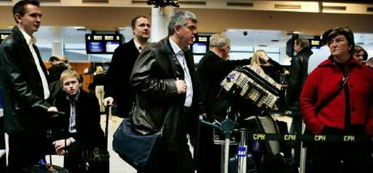 Der er igen kø i Københavns Lufthavne. Terminal 2 er ramt, og flyene forsinkede. - Arkivfoto: 