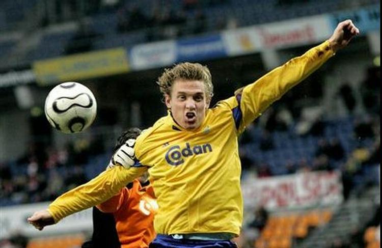 Morten 'Duncan' Rasmussen scorede det ene af Brøndbys tre mål. - Foto: Lars Poulsen 