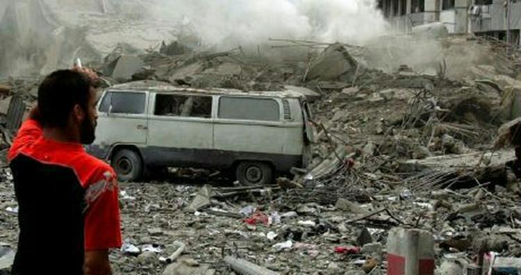 Det sydlige Beirut efter de israelske luftangreb. - Foto: AP 