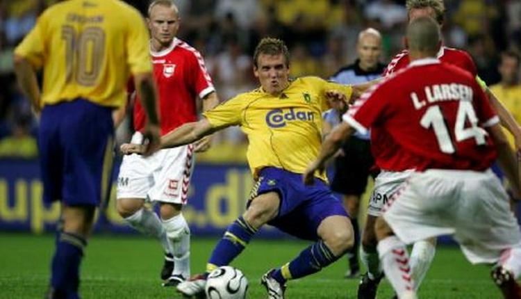 Brøndbys Morten 'Duncan' Rasmussen scorede sejrsmålet med 10 minutter tilbage. - Foto: Jens Dresling 
