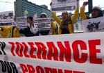 Muhammed-tegningerne gav også protester i Indonesien - Foto: AP 