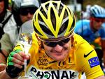Floyd Landis under den afsluttende paradekørsel på sidste etape til centrum af Paris. - Foto: AP 