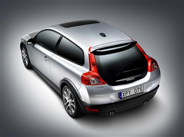 Volvo C30 - med stor bagklap af glas og fire individuelle sæder. Foto: Volvo 