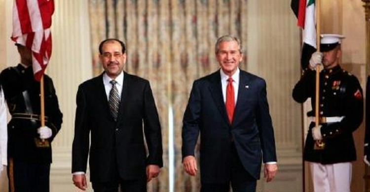 Iraks premierninster, Nouri al-Maliki, og USA's præsident, George W. Bush, efter et møde på Det Ovale Kontor. - Foto: AP 