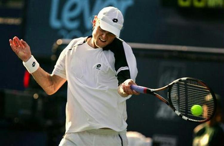 Kenneth Carlsen under kampen mod Ginepri. Danskeren tabte i tre sæt. - Foto: AP 