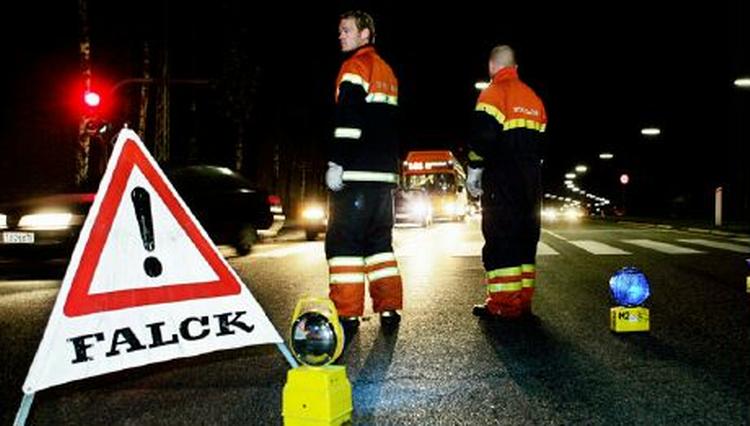 Falckreddere strejker i Storkøbenhavn i dag. Redderne er utilfredse med ledelsens økonomi-tænkning - Foto: Martin Lehmann 