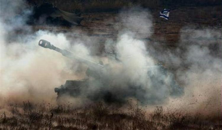 Foto fra kampene i det sydlige Libanon. - Foto: AP 