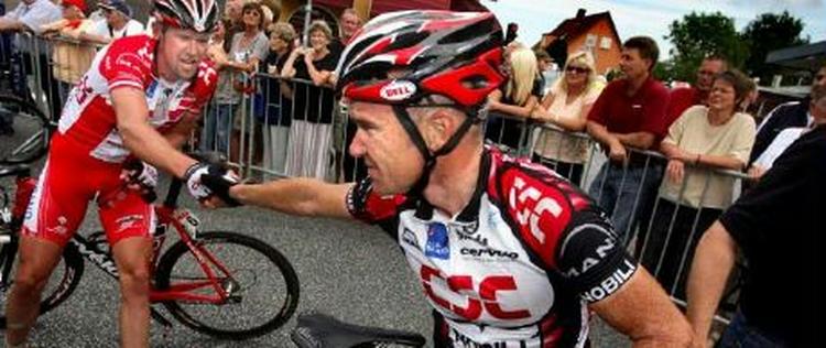 CSC-rytteren Stuart O'Grady kørte sig gult på dagens etape af Post Danmark Rundt - Foto: Thomas Sjørup 