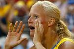 Hele Sveriges 'darling', Carolina Klüft, levede op til de tårnhøje forventninger og vandt syvkampen ved EM. - Foto: AP 