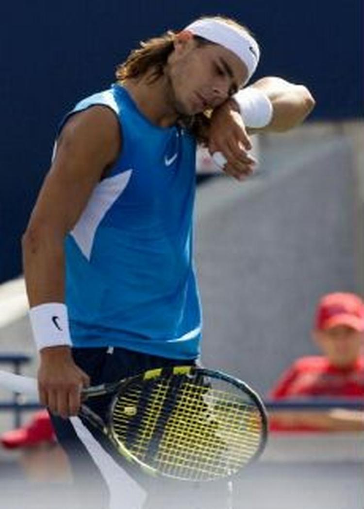 Rafael Nadal tabte i tre sæt til tjekken Berdych. - Foto: AP 
