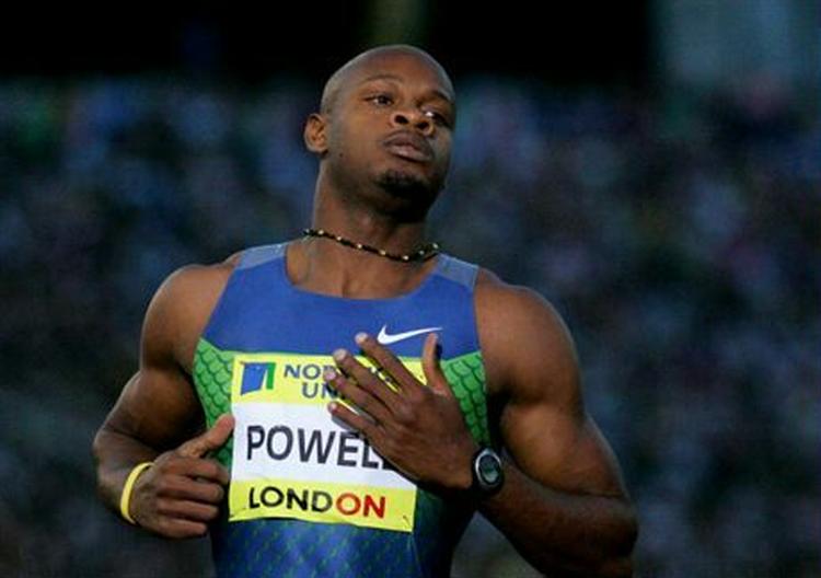 Nu igen... For tredje gang i karrieren og for anden gang i år har Asafa Powell tilbagelagt 100 meter på 9,77 sekunder. - Foto: AP 