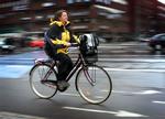 Cyklist på Rådhuspladsen
