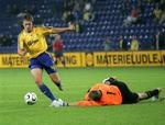 17-årige Nicolai Agger scorede to mål i sin debut for Brøndby, der gik videre i UEFA Cuppen med en sejr på 4-0 over Flora Tallinn. 