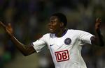 Solomon Okoronkwo scorede sejrsmålet i sidste minut, da Hertha Berlin i den første kvalifikationskamp vandt 1-0 over Ameri Tbilisi. 