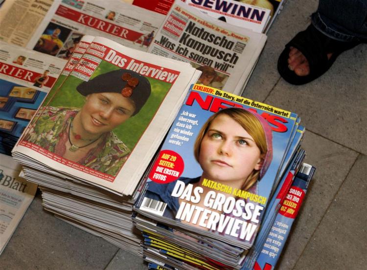 Natascha Kampusch fortæller sin historie i flere østrigske medier. 