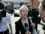Justitsminsiter Lene Espersen da hun blev afhørt i Dan Lynge-sagen. 