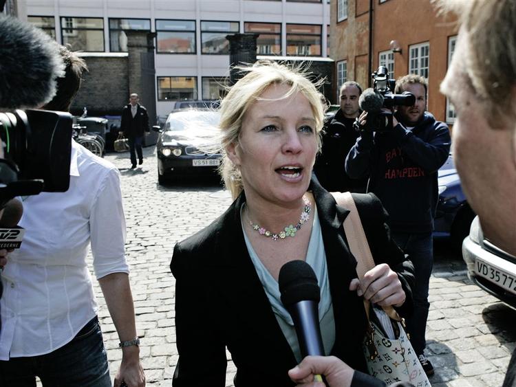 Justitsminsiter Lene Espersen da hun blev afhørt i Dan Lynge-sagen. 