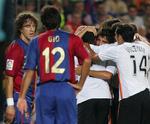 Valencia fejrer scoringen til 1-0. 