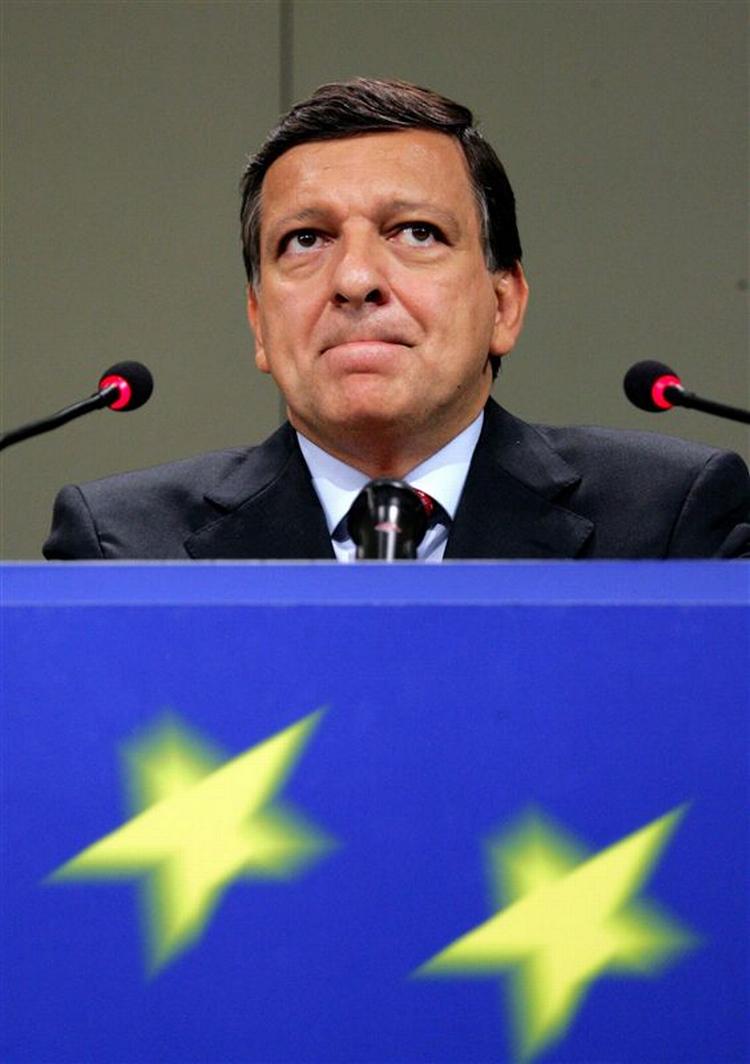 EU-Kommissionens formand José Manuel Barroso under pressemødet i dag, hvor han afviste tilgang af yderligere medlemslande i EU. 