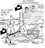 Tegning fra 1985, venligst udlånt af Dansk Forening for Rosport. 