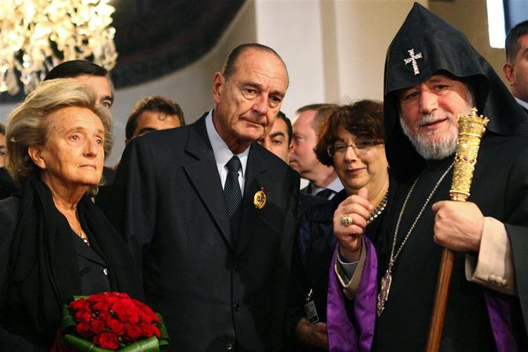 Præsident Jacques Chirac under besøget i Armenien. 