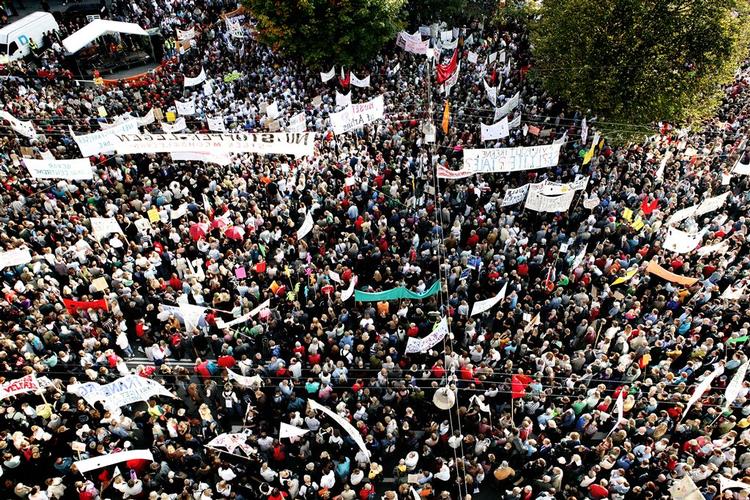 Mellem 15.-25.000 var på gaden i Århus i dag. 
