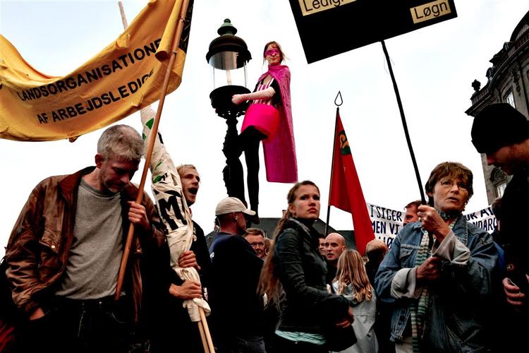 Kun 500 pædagoger mødte i dag op på Rådhuspladsen i København mod adskillige tusind tirsdag. 