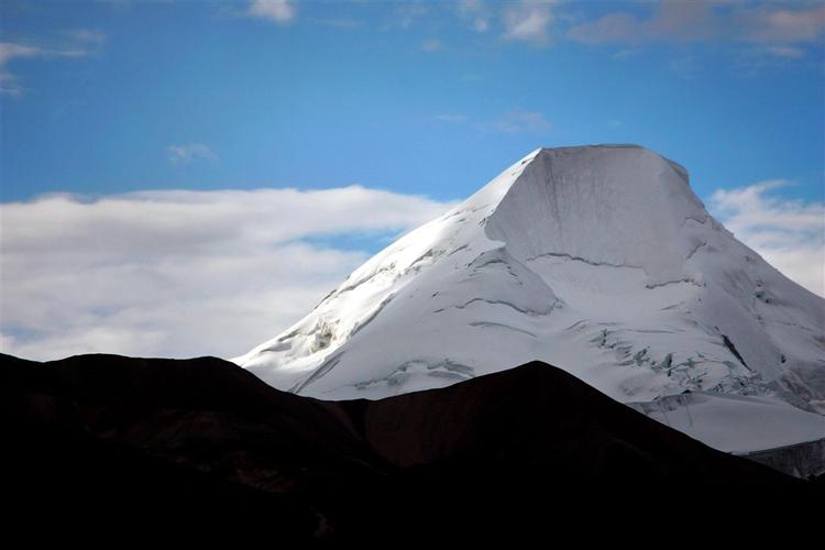 Snedækket bjergtop i Tibet, Himalaya. 