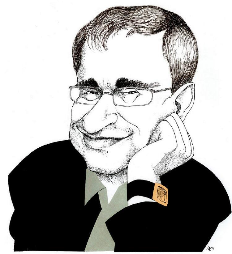 Årets Nobelprisvinder.Tegning: Anne-Marie Steen Petersen 