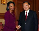 USA's udenrigsminister Condoleezza Rice mødtes i dag med Kinas Tang Jiaxuan i Beijing. 