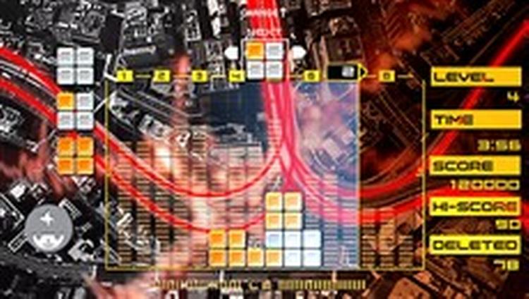 I det musikalske puslespil  Lumines  gælder det om at samle kvadrater i samme farve, men på tid, mens klodsernes kamp holdes fængslende af velkomponeret elektronisk musik og organisk skiftende grafik. 