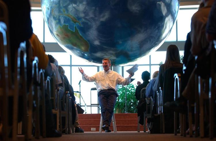 Pastor Ted Haggard prædiker i en New Life kirke i Colorado. 