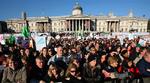 Politiet mener, at op til 25.000 demontranter  samledes  på Trafalgar Square. Arrangørerne mener, der var flere. 