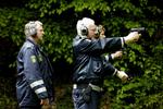 Peberspray kan erstatte pistolerne i mange situationer. Betjente på skydetræning. 