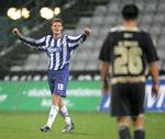 Chris Sørensen scorede målet på straffespark, da OB besejrede Brøndby i pokalottendedelsfinalen. 