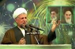 Eks-præsident Akbar Hashemi Rafsanjani under en fredagsbøn i 2000. 