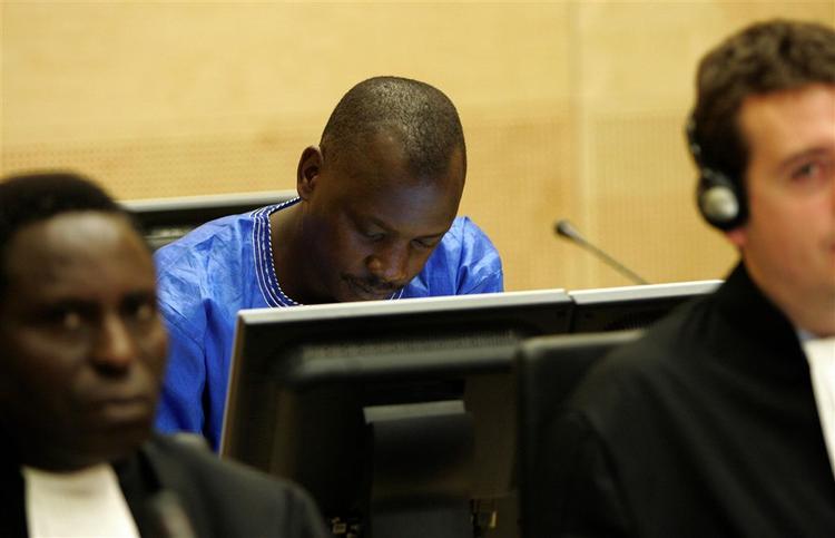 Thomas Lubanga ved ICC i Haag (yderst til venstre) 