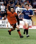 Brian Laudrup i Glasgow Rangers trøjen. Han bliver i dag udødeliggjort når han optages i Hall of Fame i Skotland. 