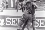 Mere jubel mellem Preben Elkjær og Michael Laudrup, denne gang ved VM i Mexico. 