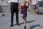 En ung Michael Laudrup med faderen Finn i Wien 1968. 