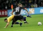 AaB's Kasper Risgård, her fra en tidligere kamp, scorede AaB's udlignende mål godt to minutter før tid. 