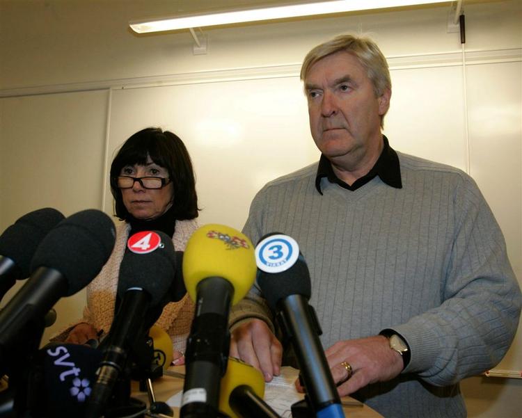 Anklager Agneta Blidberg og leder af Politiets Palme-gruppe Stig Edquist under pressekonference i går. 