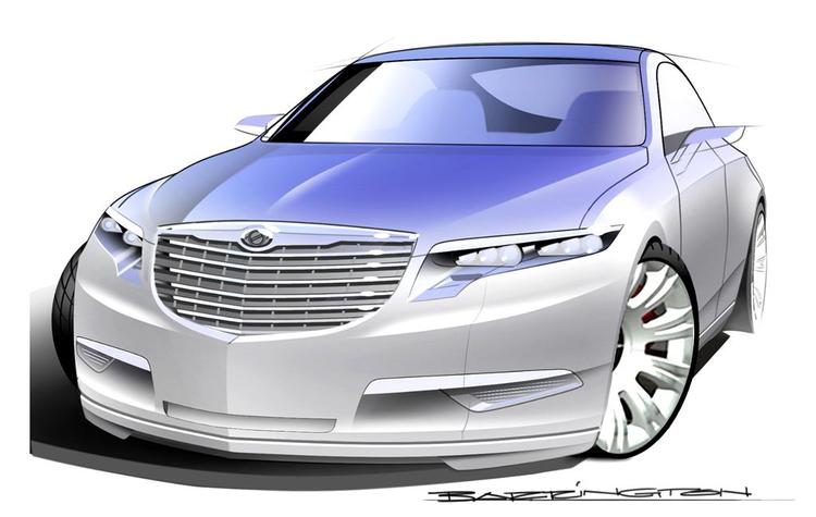 Chrysler Nassau - en lav og elegant firedørs sedan, som næsten er en coupe. 