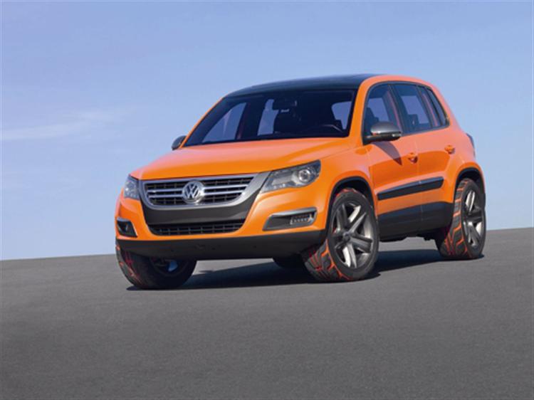 VW Tiguan, her som konceptbil. Den endelige version er nok lidt mere afdæmpet. 