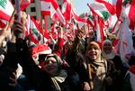 Hundredtusindvis af demonstranter fra hele Libanon er i dag samlet i hovedstaden Beirut. 